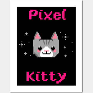 Pixel Kitty 8-bit Posters and Art